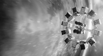 Escena de cine del espacio